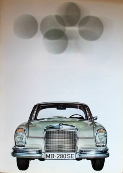 Mercedes-Benz 280 SE Coupe Cabriolet Modelprogram 1968 Carbrochure (2064)